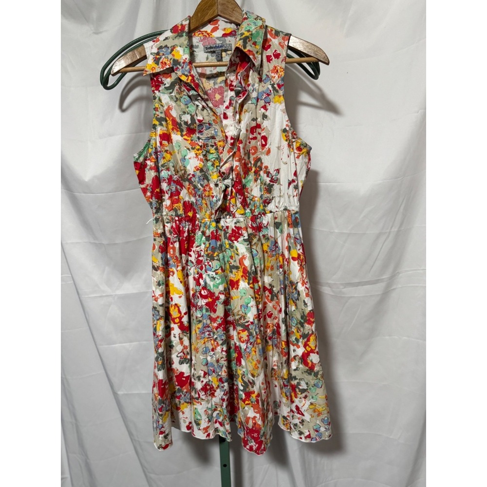 Bailey Blue Womens XL Floral Sleeveless Fit Flare Dress Multicolor Cottagecore